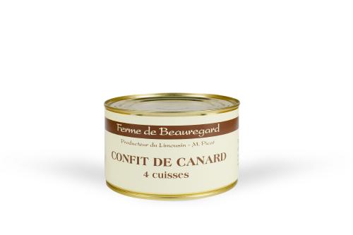 CONFITS DE CANARD 4 CUISSES 1300G