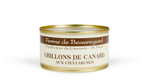 GRILLONS DE CANARD AUX CHÂTAIGNES 40% 180G